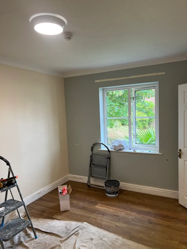 Freshly painted room with smooth walls and clean modern finish