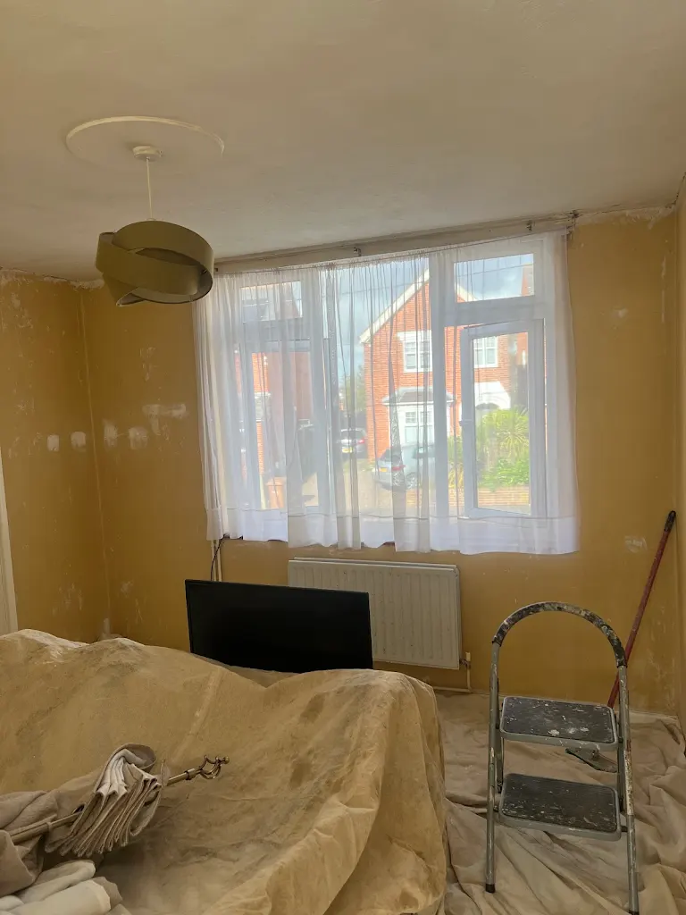 Freshly painted room with smooth walls and clean modern finish